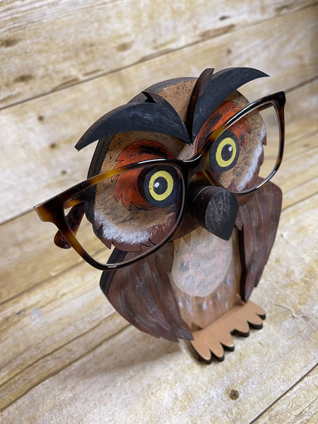 Owl eyeglass holder