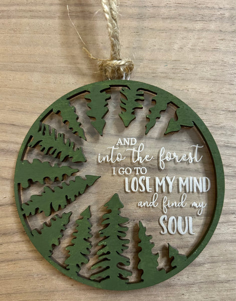 Into the forest ornament