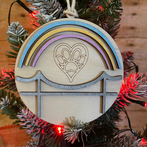 Rainbow bridge pet ornament