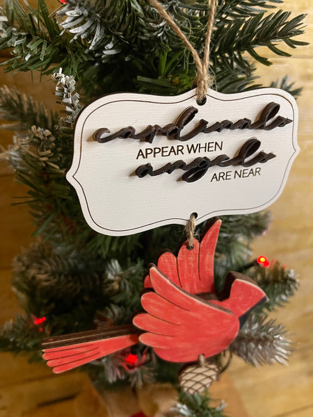 Personalized cardinal ornament