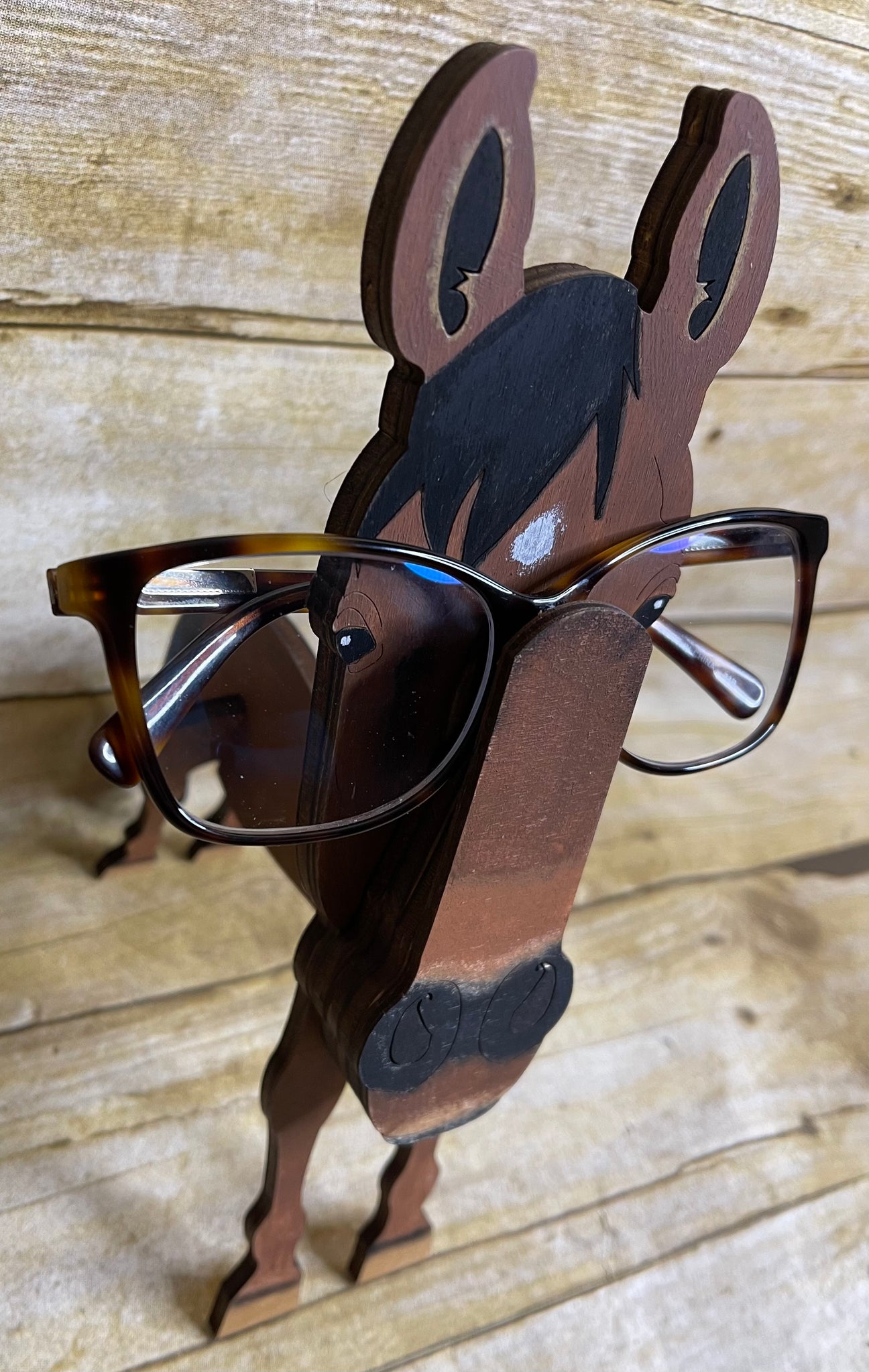 Horse eyeglass holder