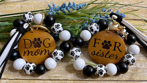 Paw print key chain