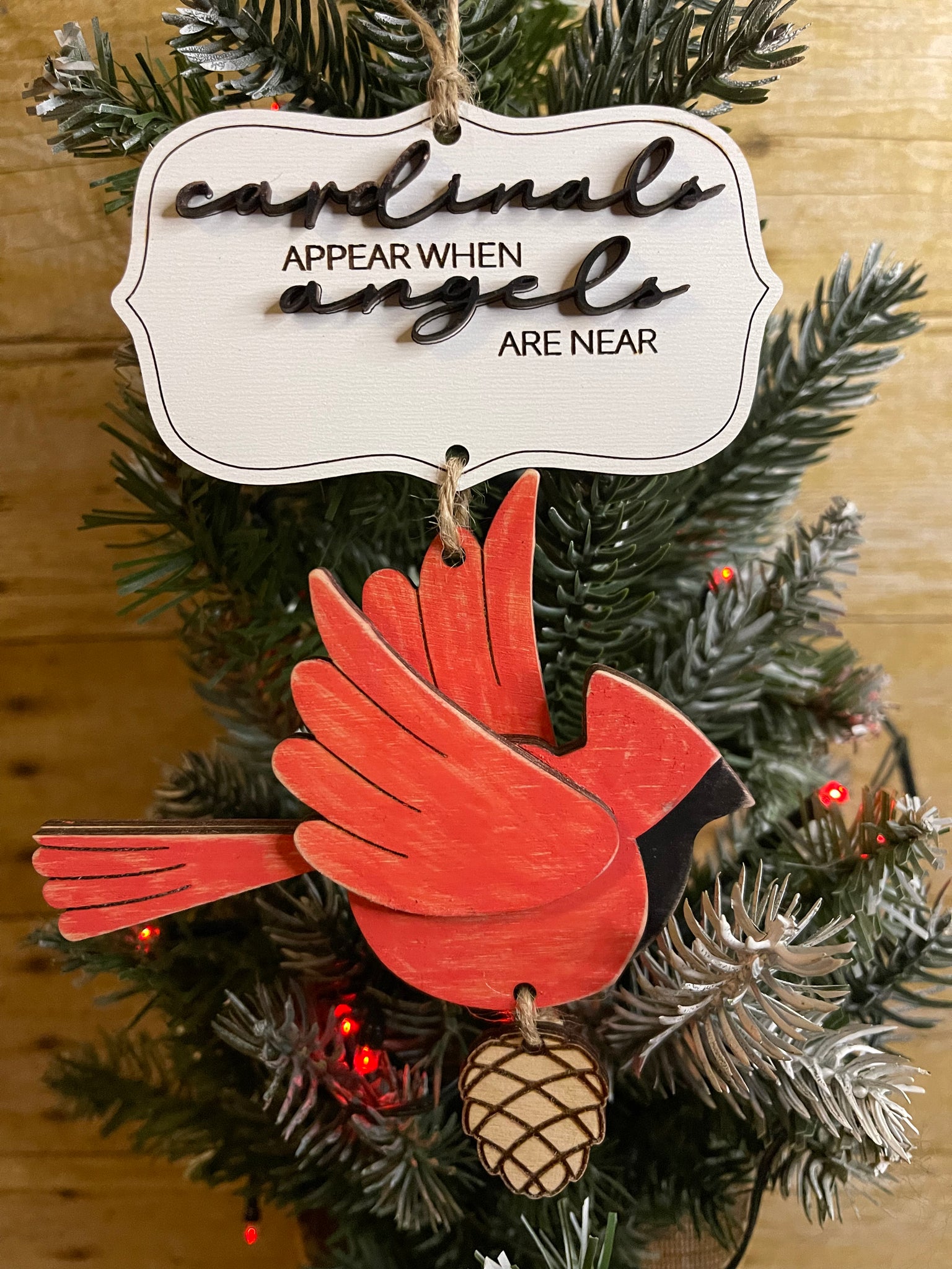 Personalized cardinal ornament