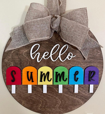 Hello summer door decor